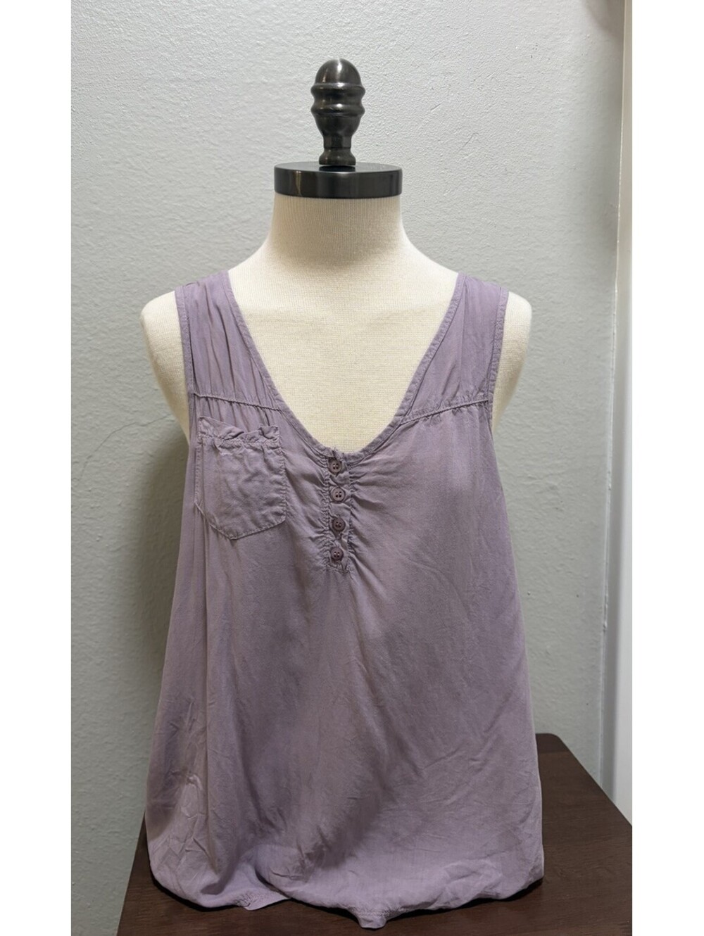 Brandy Melville Purple Button Down Cropped Blouse Open Back